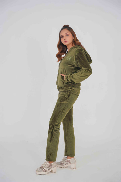 Velvet Olive Tracksuit