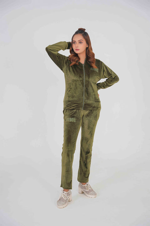 Velvet Olive Tracksuit