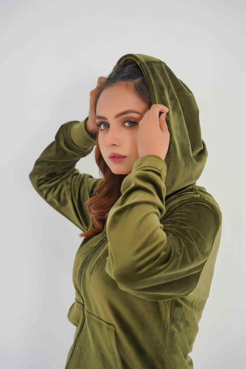 Velvet Olive Tracksuit