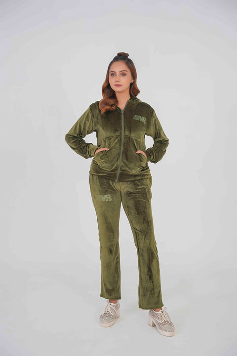 Velvet Olive Tracksuit
