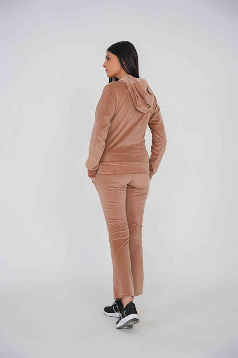 Velvet Beige Tracksuit