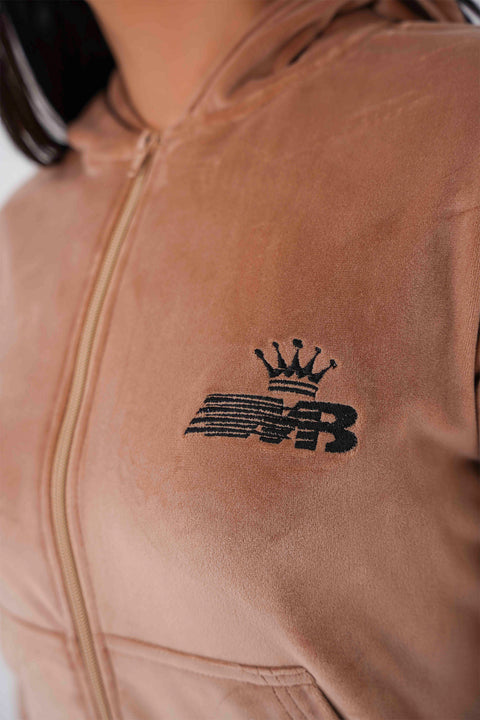 Velvet Beige Tracksuit